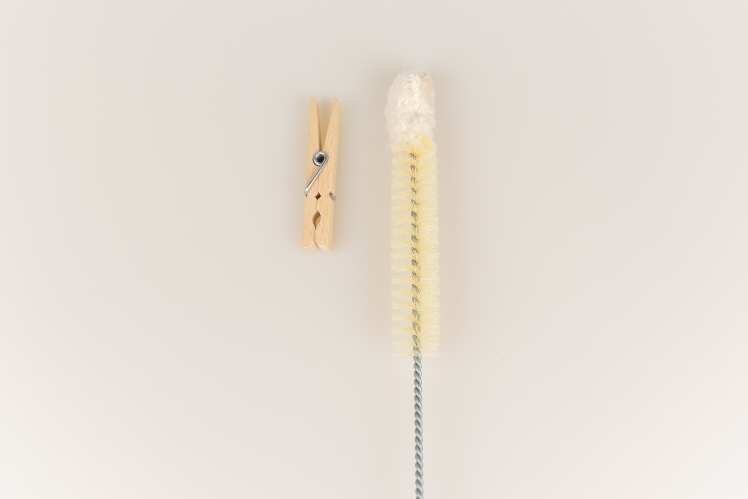 Flaschenbürste Baumwollkopf lang